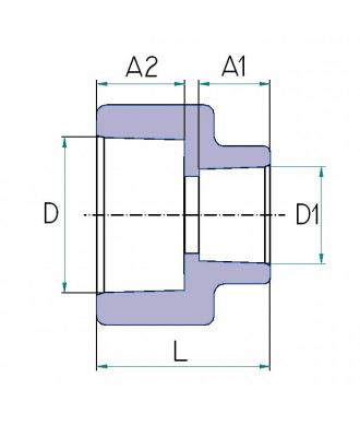 На фото Hi-Therm PP-R reducing coupling